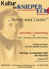 Plakat: "Worte und Lieder"