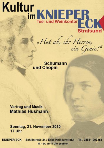 Plakat: "Hut ab, ihr Herren, ein Genie!"