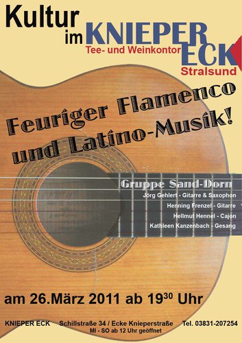 Plakat: Feuriger Flamenco und Latino-Musik!